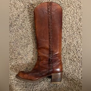 Frye braided Sabrina boots